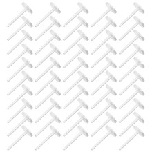50 Kunststoff Ohrringe Blank Pin Stecker Hypoallergen