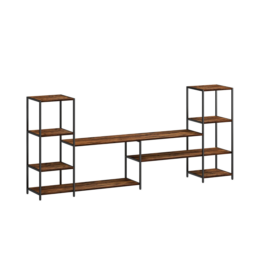 TV Unit for Up to 60 Inches Industrial Style TV Stand with Storage Shelves Entertainment Center for Living Room and Bedroom-image-OPC-PKZG7BC-NEW