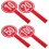 4Stk Handheld Whiteboards Doppelseitig Paddel Schreibtafel Polster 1