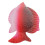 Artistic Red Iron Fish Sculpture Wall Decoration for Home 1