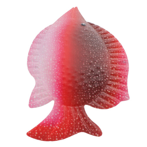 Artistic Red Iron Fish Sculpture Wall Decoration for Home