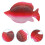 Artistic Red Iron Fish Sculpture Wall Decoration for Home 5