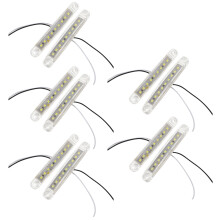 10Pcs Durable White LED Side Light Plastic Turn Signal Light for Cars