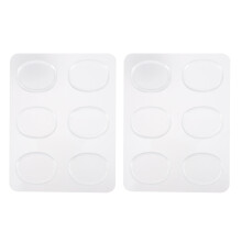 12 Pcs Adhesive Silicone Drum Dampeners Transparent