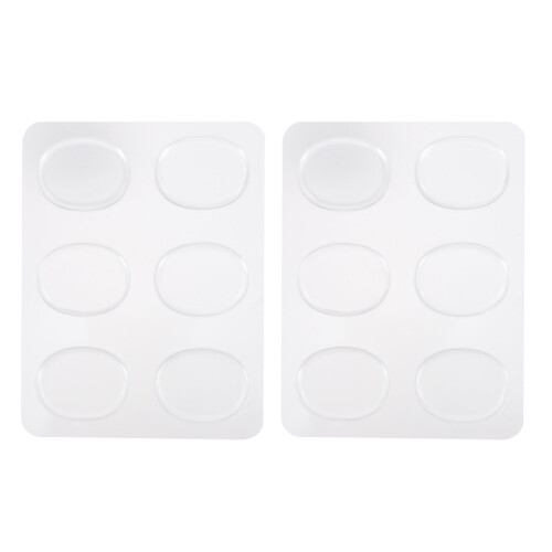 12 Pcs Adhesive Silicone Drum Dampeners Transparent