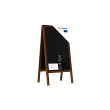 Waterproof Pavement Sign with Varnished Wooden Frame 100x50cm