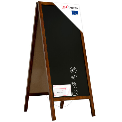 Black pavement Chalkboard with wooden frame 150x61cm