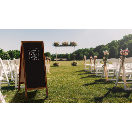 Black pavement Chalkboard with wooden frame 150x61cm 2