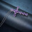 18K White Gold Plated Amethyst Cross Necklace 3