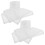 Valse elastische manchetten met ruches vrouwen en , wit 9