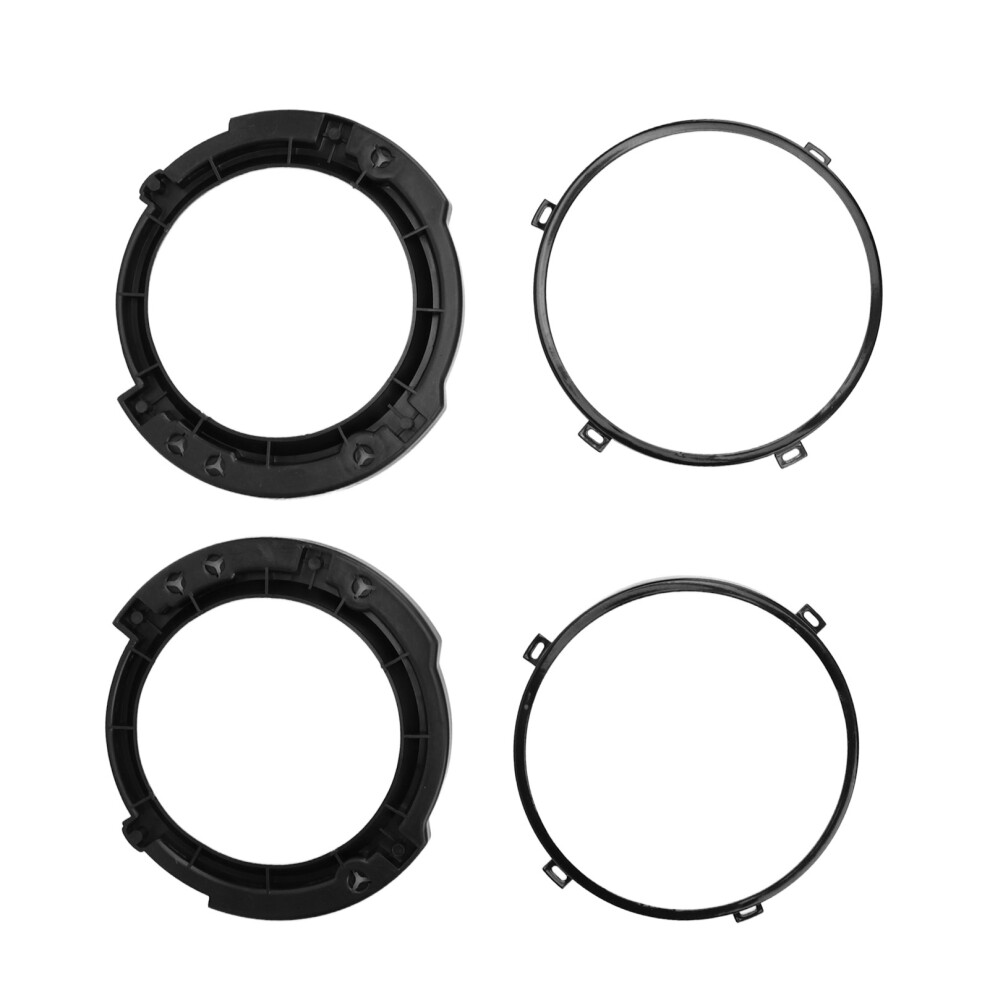 7Inch Headlight Bracket Ring Set For Jeep Wrangler Jk Black 4691353370986