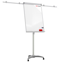 EXCLUSIVE mobile flipchart whiteboard dry erase magnetic surface 100x70 cm with shoulders