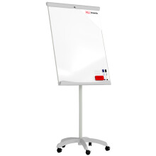 Mobile flipchart whiteboard dry erase magnetic surface 100x70 cm