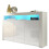 Creative Furniture Aether 155cm Sideboard LED - White Gloss Doors 7