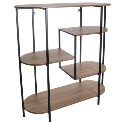 Gr8 Home Wood Metal Oval Shelving Unit Display Bookcase 1