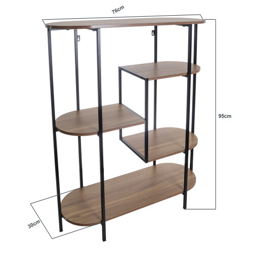 Gr8 Home Wood Metal Oval Shelving Unit Display Bookcase 2