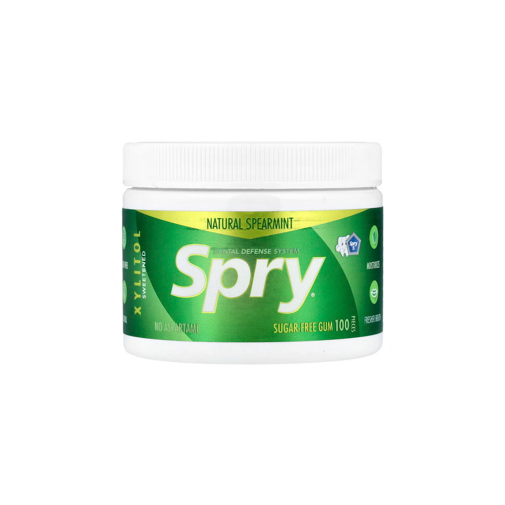 Xlear, Spry, Chewing Gum, Spearmint, Sugar Free, 100 Count 108g
