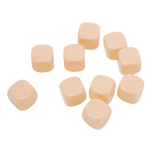 30 Stück Blank DIY Puzzle Würfel Set, 6-seitig, runde Ecken, beige