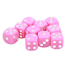 30PCS Pink 16MM Plastic Dice Set for Board & Math Games
