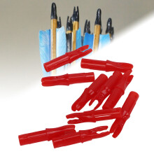 100PCS Red Durable Plastic Arrow Nocks for 6.2mm ID Carbon Shafts