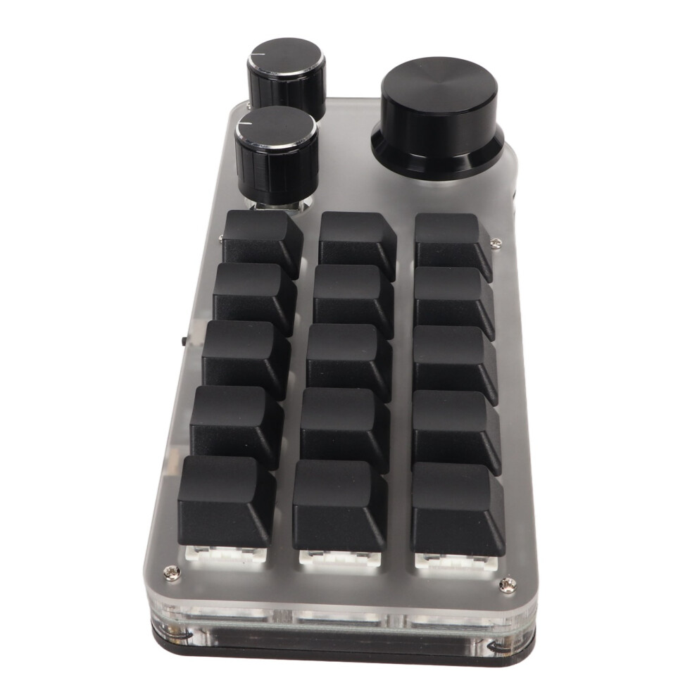 Usb Mini 15-Key Programmable Keypad With 3 Knobs, Type C & Bluetooth 8261353375869