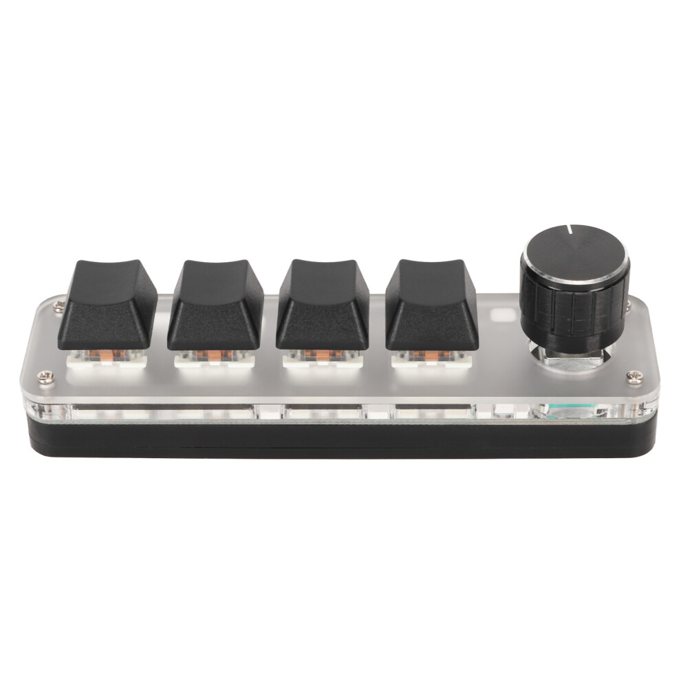 Portable 4 Key Mechanical Rgb Keypad With Usb & Bt Connectivity Blue 8371353376138