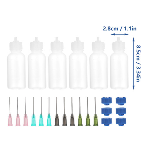 1 set duurzame smeermiddelflesjes voor naaimachine - plastic 1