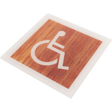 Rolstoeltoegankelijke deurteken voor gehandicapten en beperkten