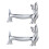 2Stk Schlichte Silberne Chopsticks Racks Aus Legierung 1