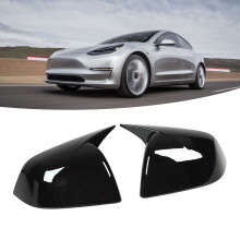 Tesla Model Y Schwarzes Glanz-Seitenspiegelabdeckung Außenflügelkappe