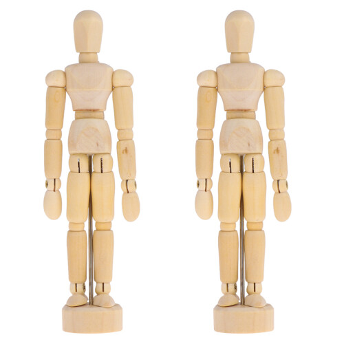 2 Stuks Figuur Menselijk Model 11,4 Cm + 14 Cm 2