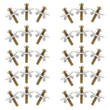 30 Sets Vleugelmoeren Met Ringen En Schroeven Willekeurige Kleur