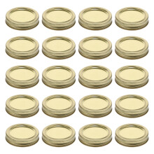 20St Gouden Tinnen Afsluitdeksels Met Grip Voor Potten