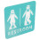 zelfklevend acryl toiletbordje /dames, 2 6