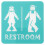 zelfklevend acryl toiletbordje /dames, 2 10