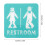 zelfklevend acryl toiletbordje /dames, 2 2