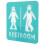 zelfklevend acryl toiletbordje /dames, 2 5