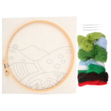 1 set borduurpakket voor beginners met naaldfiltprent en accessoires