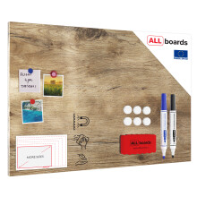Magnetic Boards MetalBoard WOOD, WOOD GRAIN, WOODEN SURFACE 90x60cm a Magnetic Metal Poster for all types of magnets + a set of accessories Included