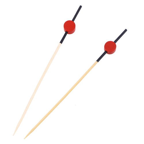 100 Pcs 12 Cm Handmade Flat Beads Cocktail Picks For Fruit Appetizers