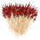 100 Pcs 12 Cm Handmade Flat Beads Cocktail Picks For Fruit Appetizers 8