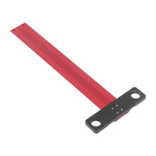 Aluminiumlegierung Holzarbeit T-förmelineal 30 cm Rot/Schwarz für DIY-Messungen