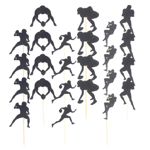 48pcs birthday cake decor picks insert party photo props