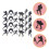 48pcs birthday cake decor picks insert party photo props 10