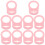 10Pcs Soft Silicone Baby Pacifier Clips Holders Adapter Rings 11