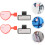 4 lege stethoscoop ID-kaarten, plastic naamlabels met clip 8