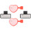 4 lege stethoscoop ID-kaarten, plastic naamlabels met clip 4