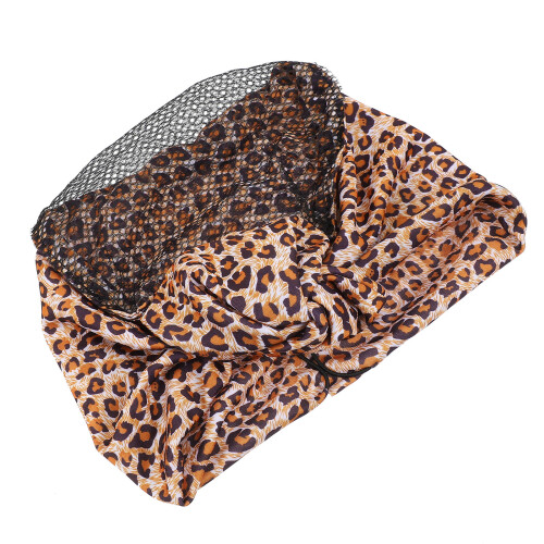 1St Leopard Wig Cap Mesh Lace Comfortabele Elastische