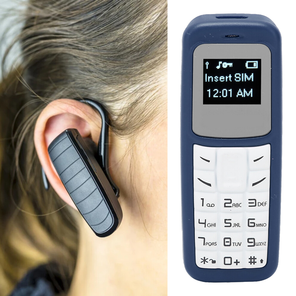 Small Cell Phone Tooth Dialer With Ear Hook Sim Support 0.66 Inch Blue 4971353392325