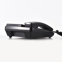 Big Button Landline Phone for Elderly with LCD Display, Dual Ports, Black